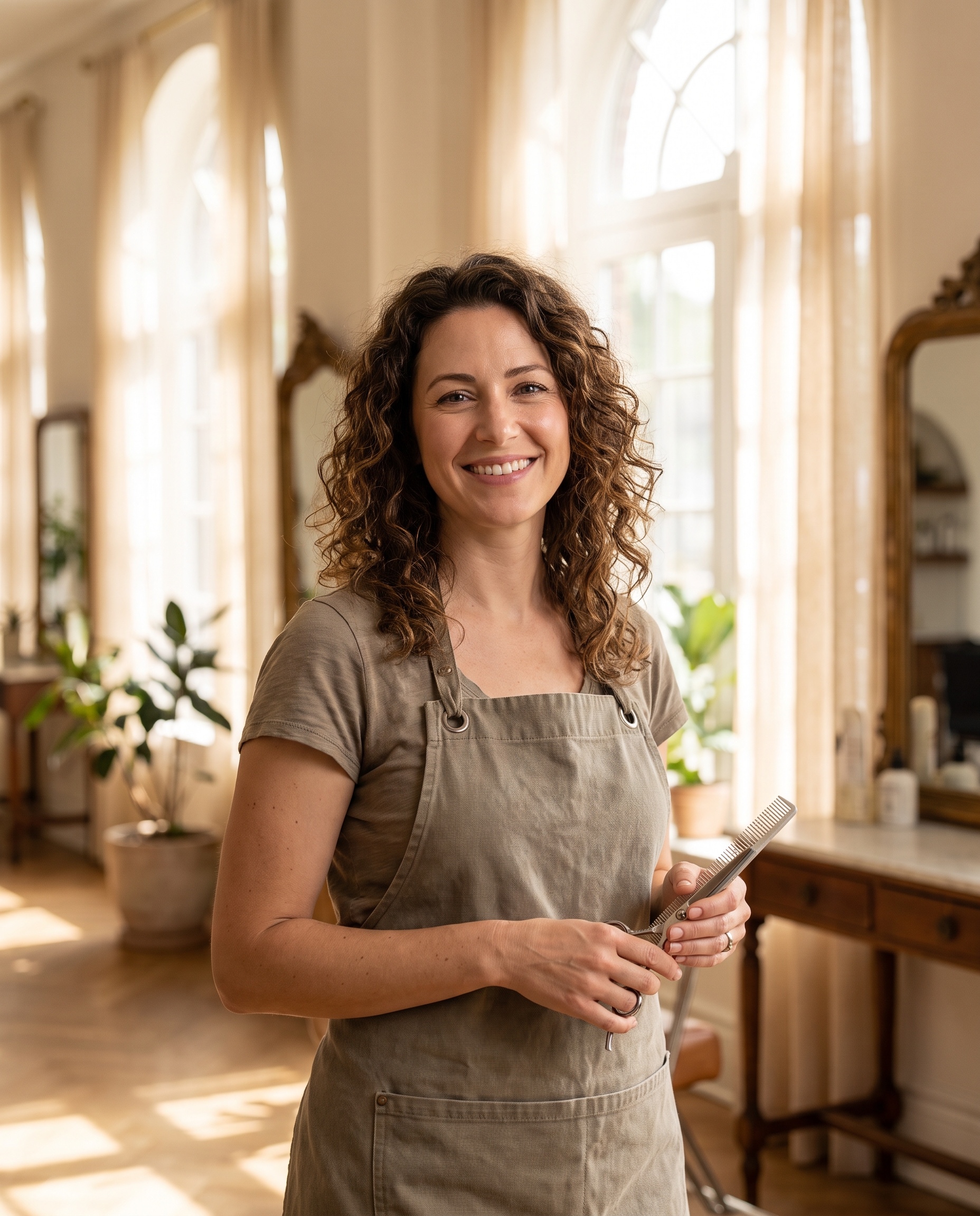 Porträt von Lena Roth mit Naturlocken